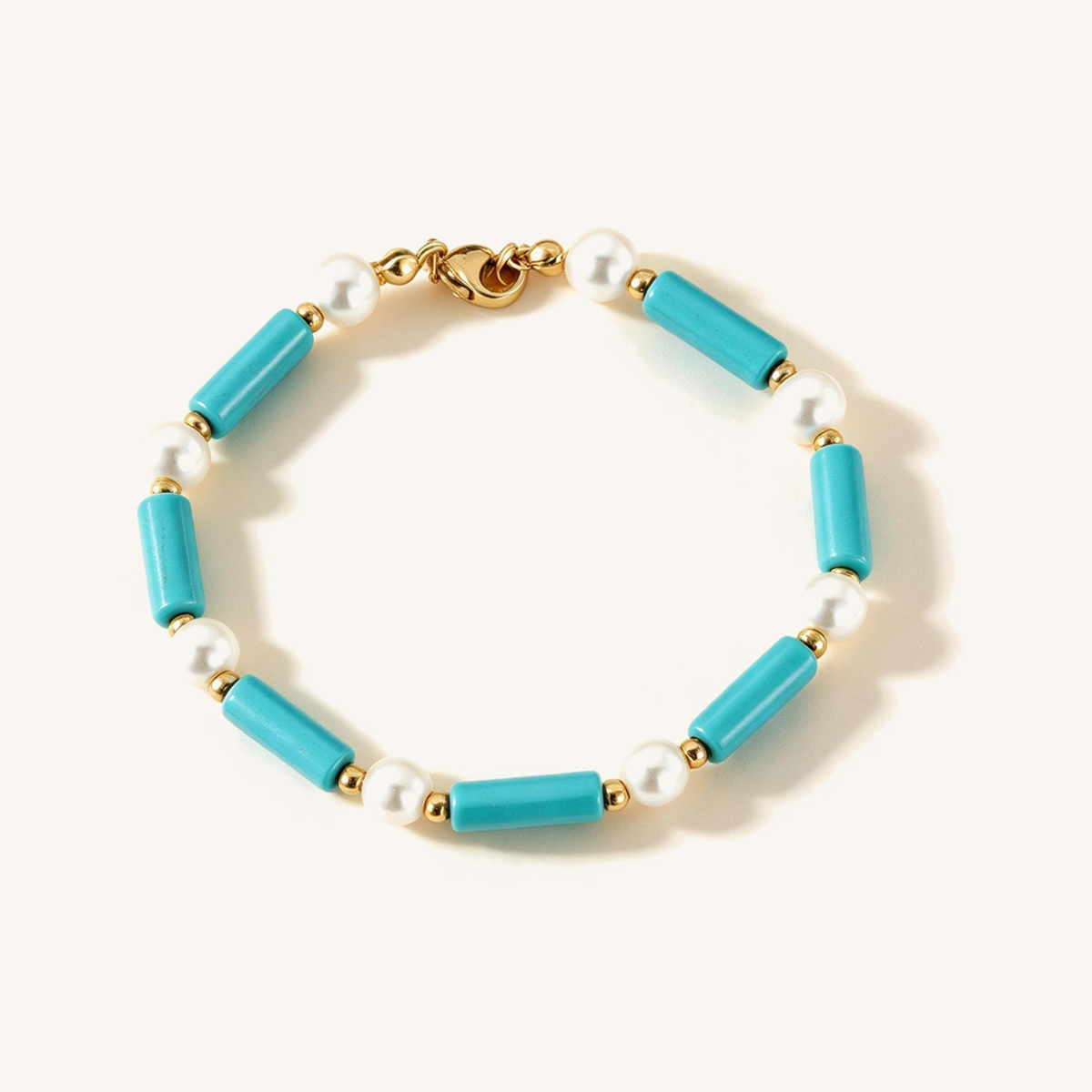 Sky Turquoise & Pearl Bracelet