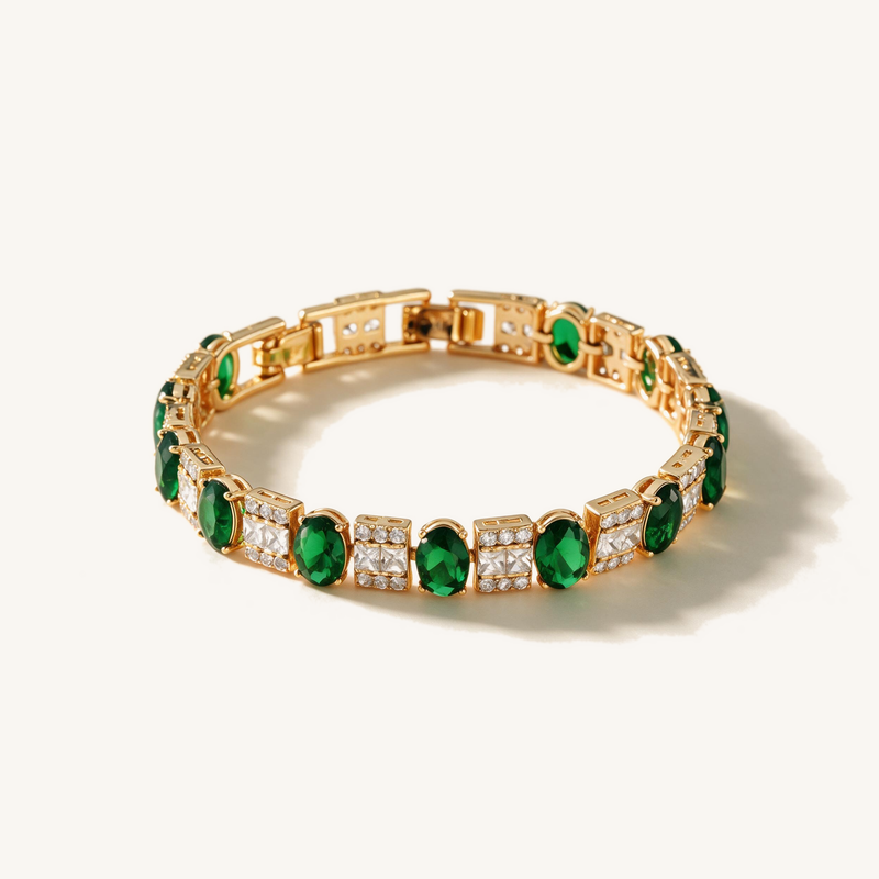 Emerald Geometry Bracelet