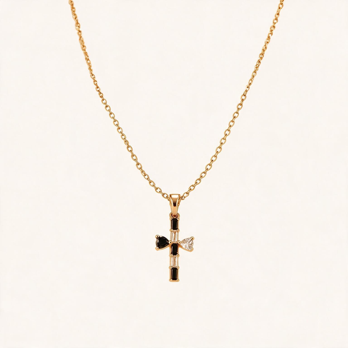 Bamboo Cross Necklace