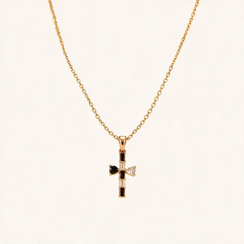 Bamboo Cross Necklace