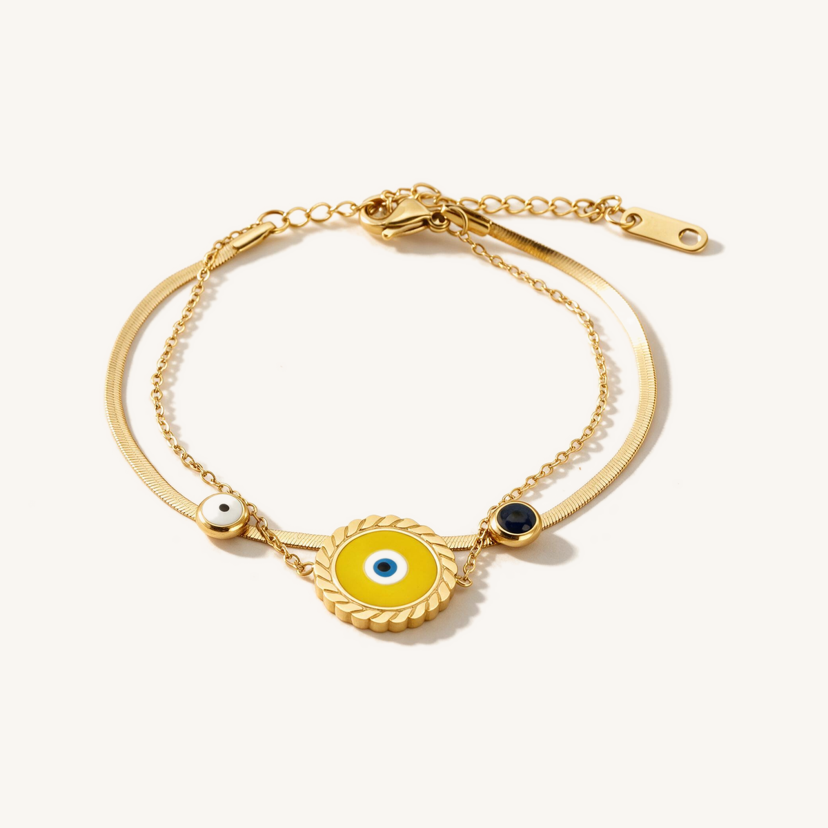 Evil Eye Serpent Cuff