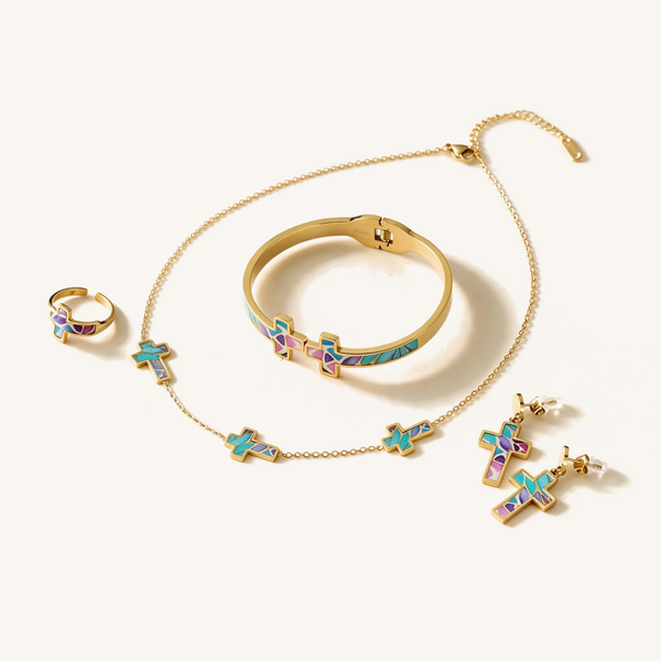 Cross Enamel Set