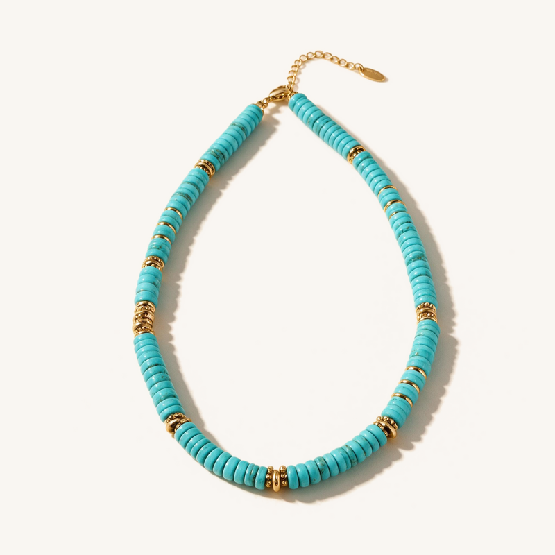 Sky Blue Bead Necklace