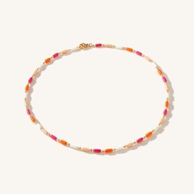 Candy Coral Tube Necklace