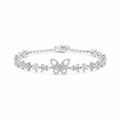 Butterfly Crystal Bracelet - White Background