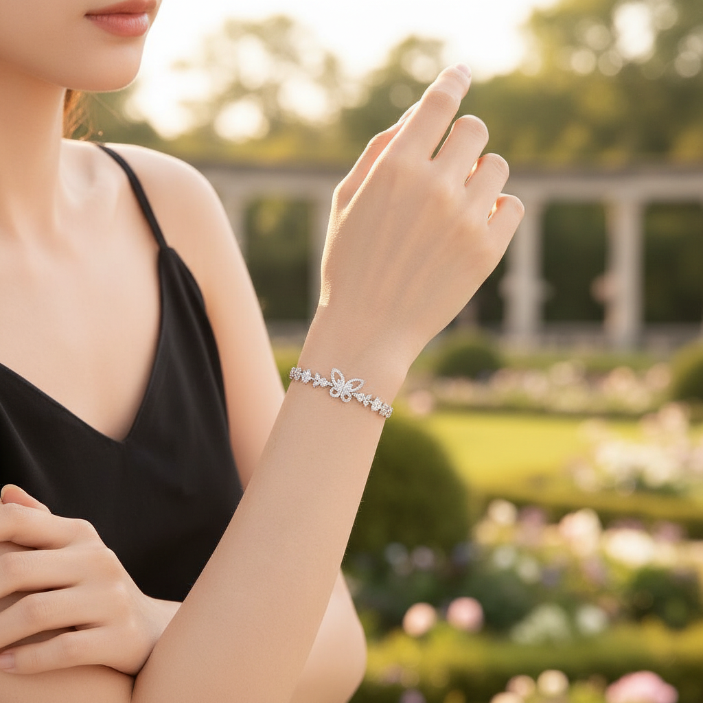Butterfly Crystal Bracelet - Lifestyle