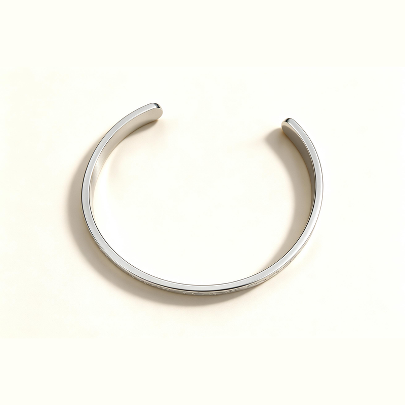 Inscribed Silver Cuff