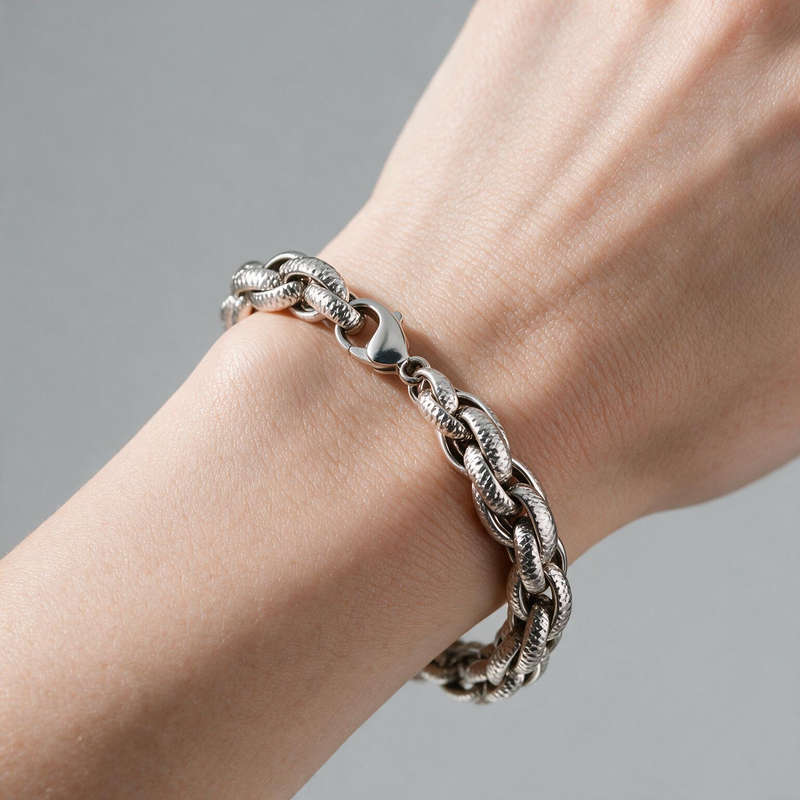 Silver Grid Bracelet