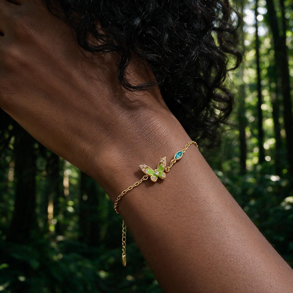 Emerald Butterfly Bracelet