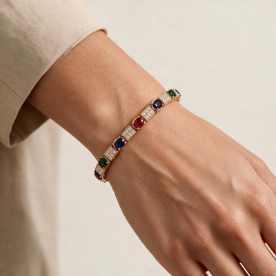 Tri-Color Mosaic Bracelet