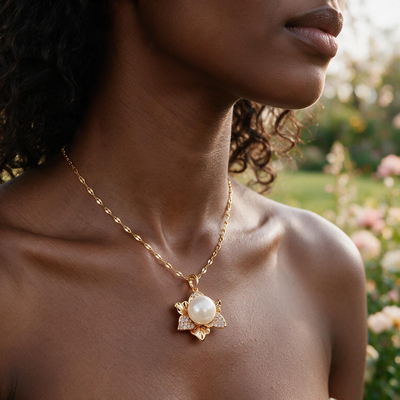 Petal Pearl Necklace