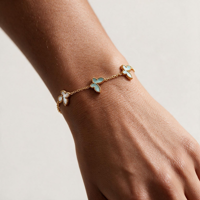 Two-Tone Butterfly Bracelet