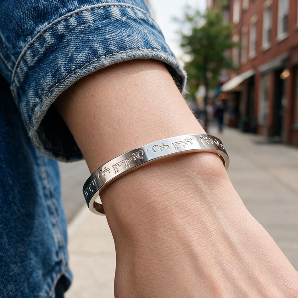 Inscribed Silver Cuff