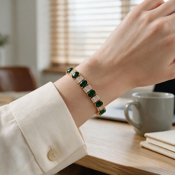 Emerald Geometry Bracelet
