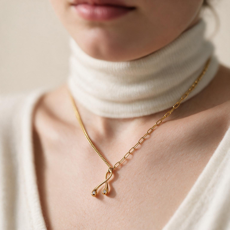 Curve Pearl Necklace Set
