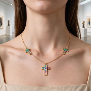 Cross Enamel Set