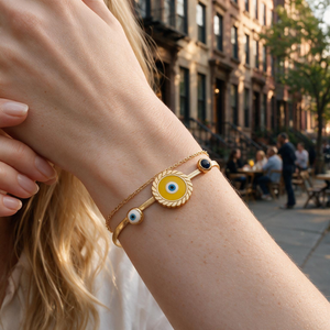 Evil Eye Serpent Cuff
