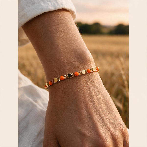 Ember & Onyx Woven Bracelet