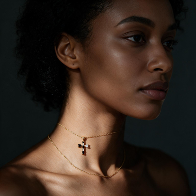 Bamboo Cross Necklace