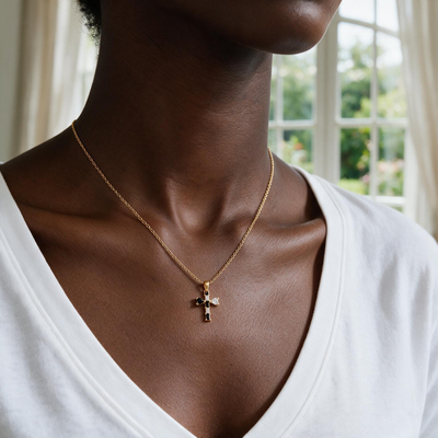 Bamboo Cross Necklace