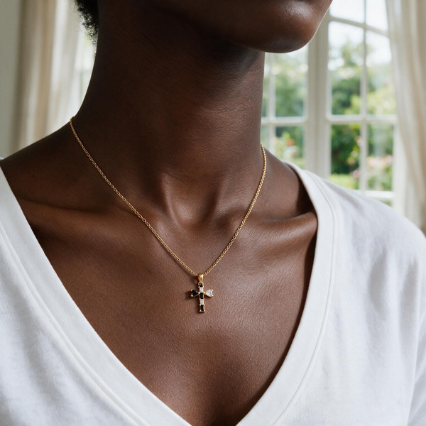 Bamboo Cross Necklace