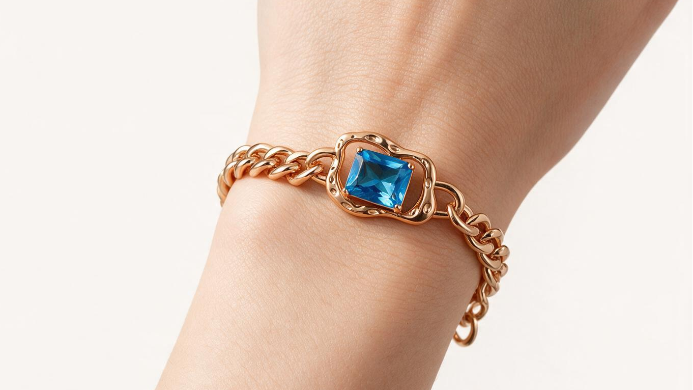 Hudson Blue Cuban Bracelet