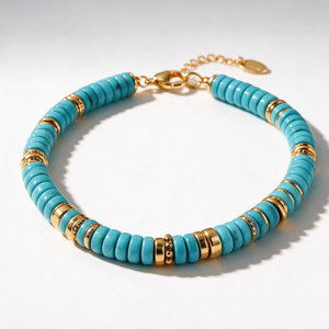 Sky Blue Bead Necklace