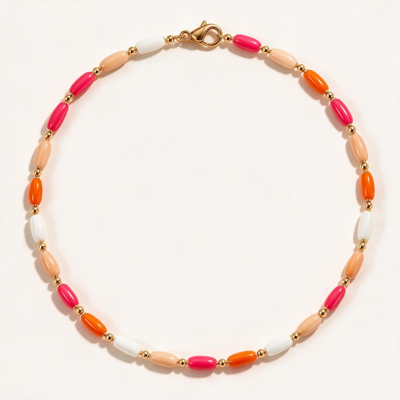 Candy Coral Tube Necklace