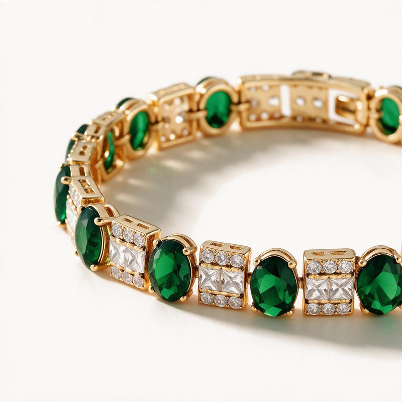 Emerald Geometry Bracelet