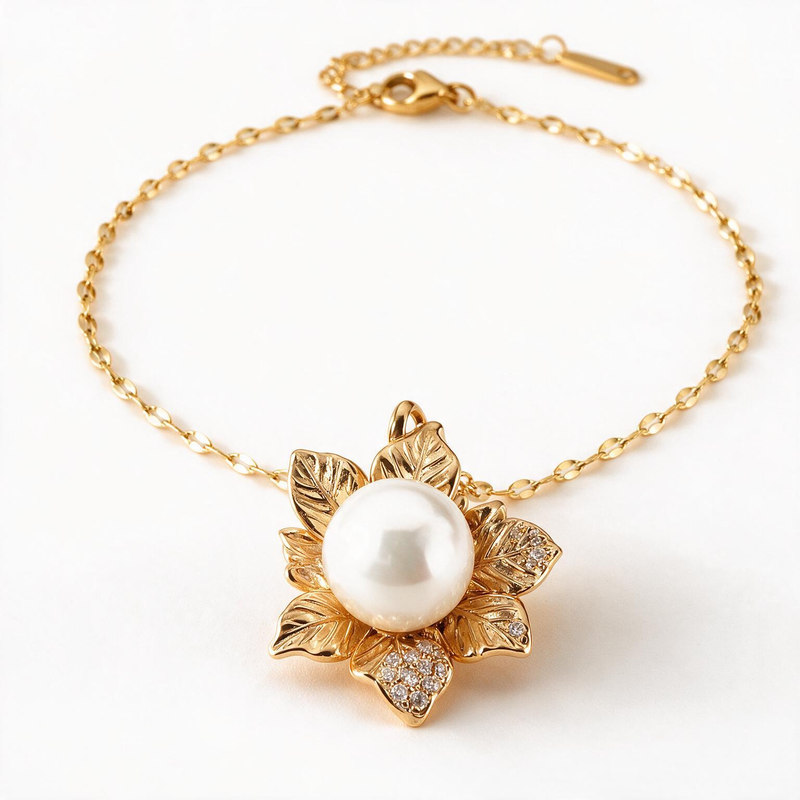 Petal Pearl Necklace