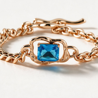 Hudson Blue Cuban Bracelet