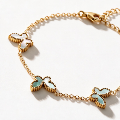 Two-Tone Butterfly Bracelet