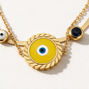 Evil Eye Serpent Cuff