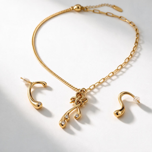 Curve Pearl Necklace Set