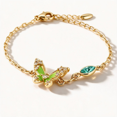 Emerald Butterfly Bracelet
