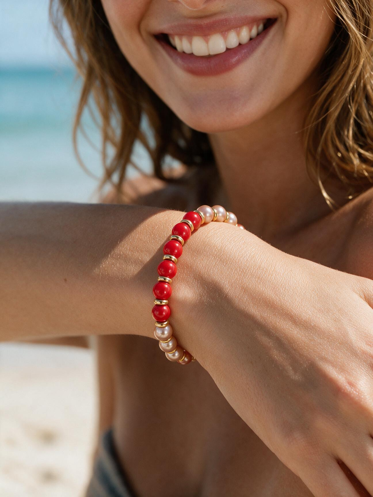 Rosewater Gradient Pearl Bracelet